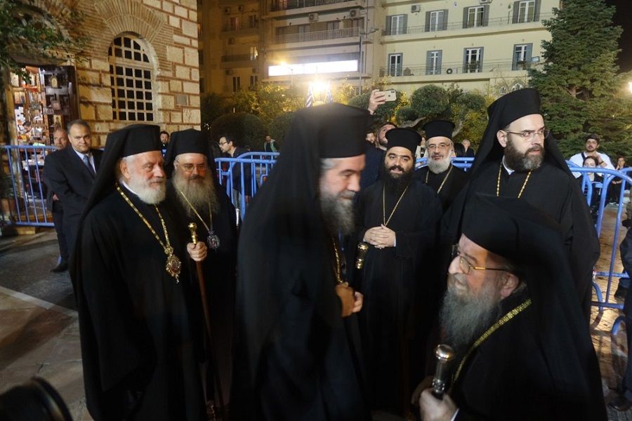 Ο Μητροπολίτης Σύρου στην ακολουθία του Μύρου του Αγίου Δημητρίου στη Θεσσαλονίκη